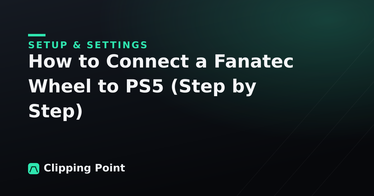 How to Connect a Fanatec Wheel to PS5 (Step by Step)