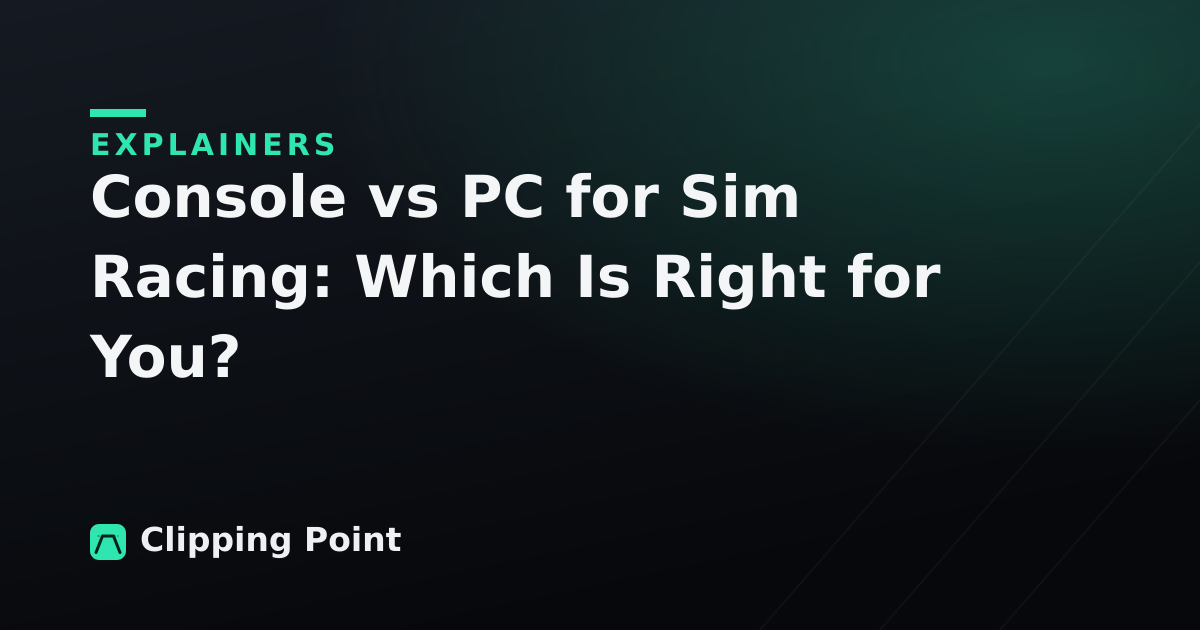 Console vs PC for Sim Racing: Which Is Right for You?