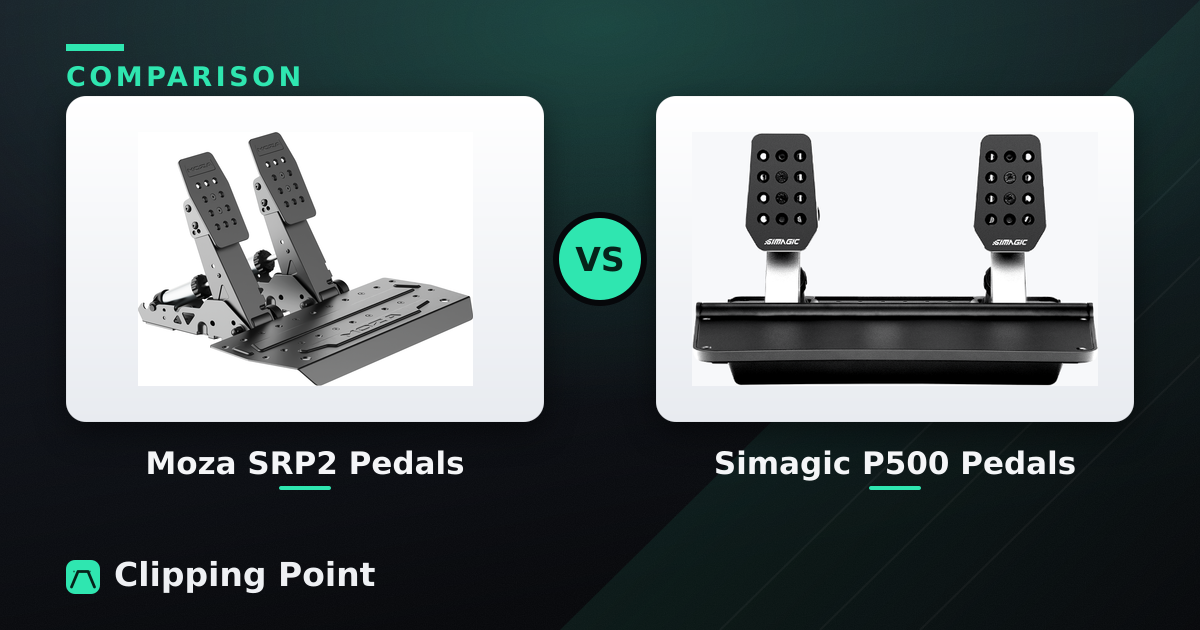 Featured image of post Moza SRP2 Pedals vs Simagic P500 Pedals: Best Mid-Range Load-Cell Set?