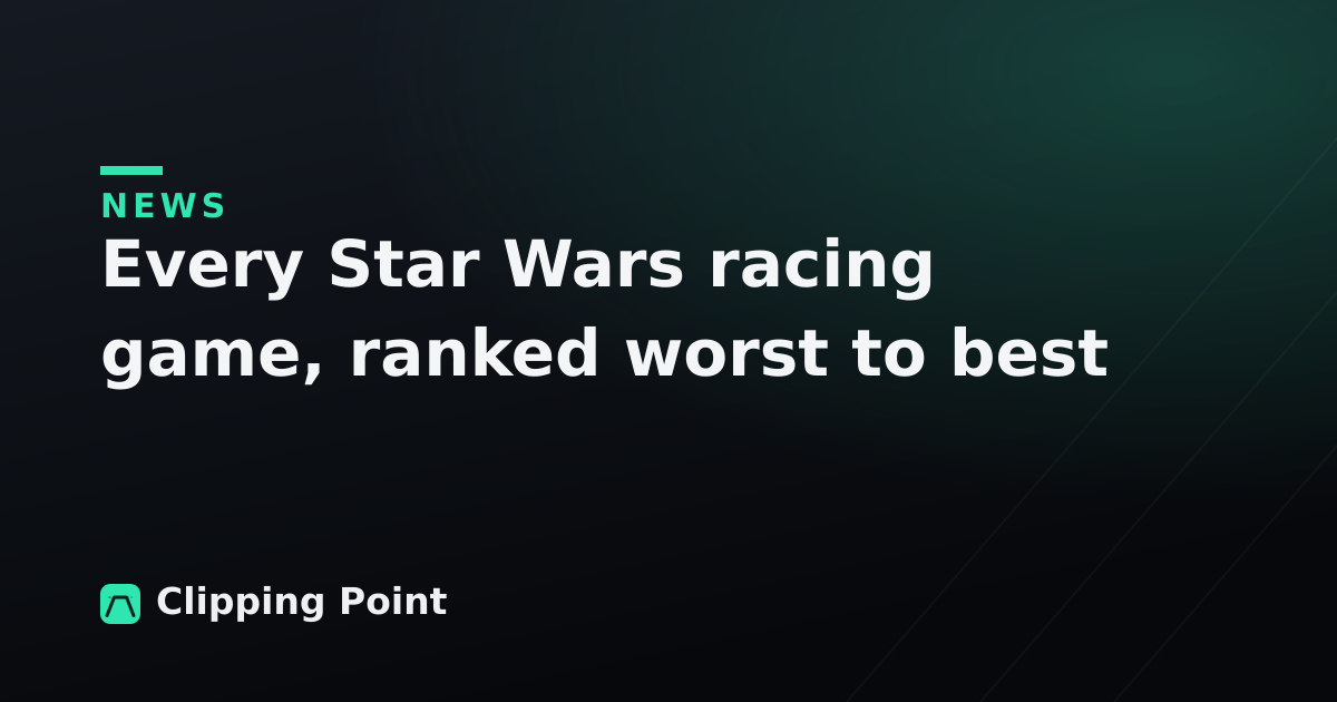 Every Star Wars racing game, ranked worst to best