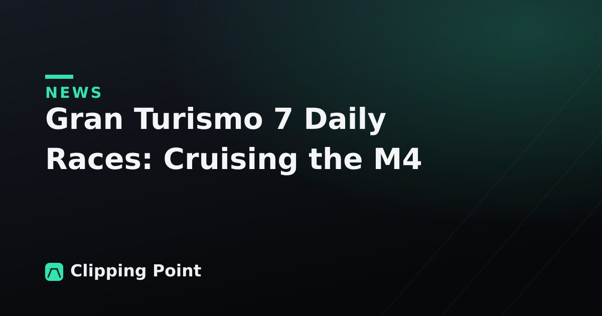 Gran Turismo 7 Daily Races: Cruising the M4