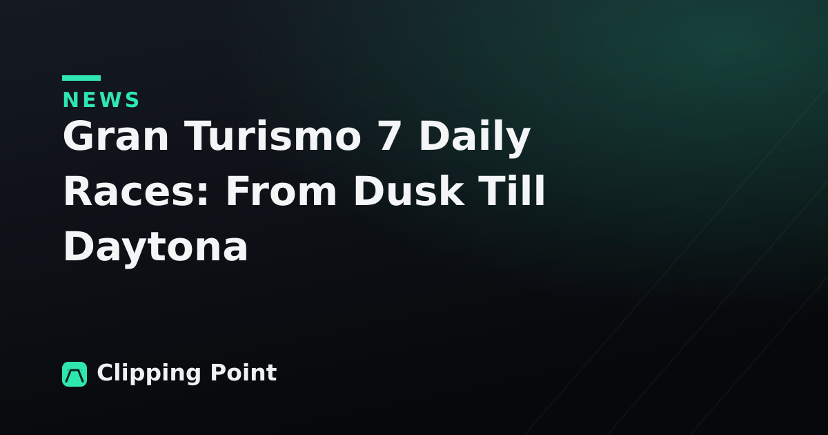 Gran Turismo 7 Daily Races: From Dusk Till Daytona