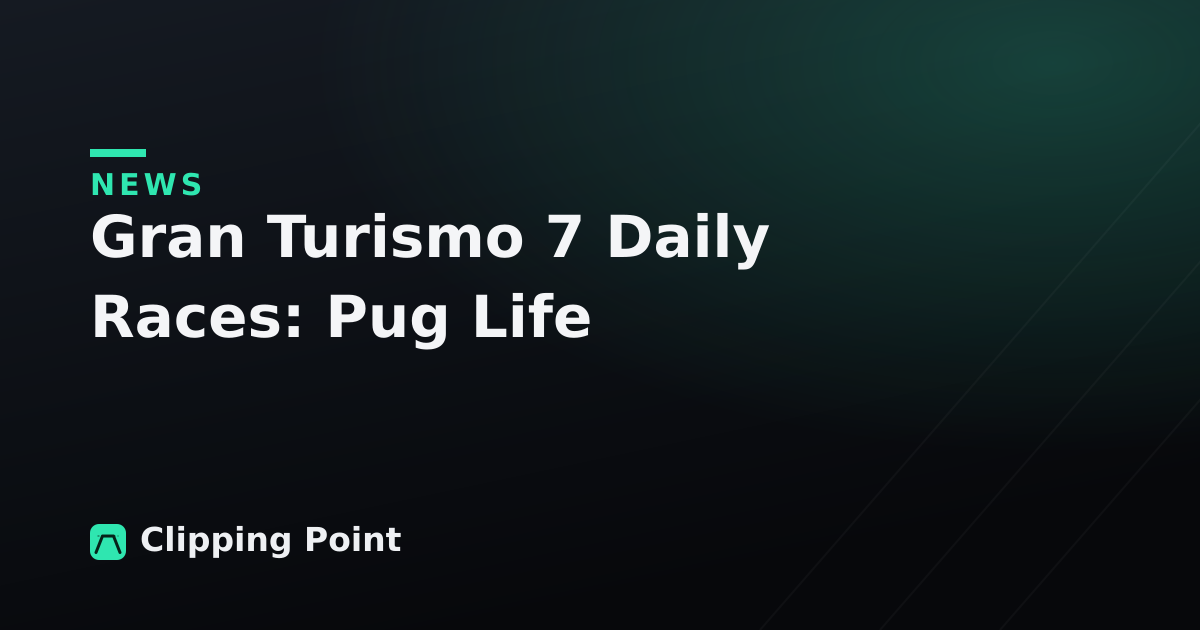 Gran Turismo 7 Daily Races: Pug Life