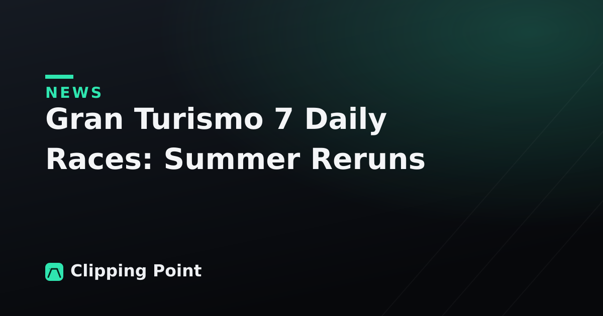 Gran Turismo 7 Daily Races: Summer Reruns