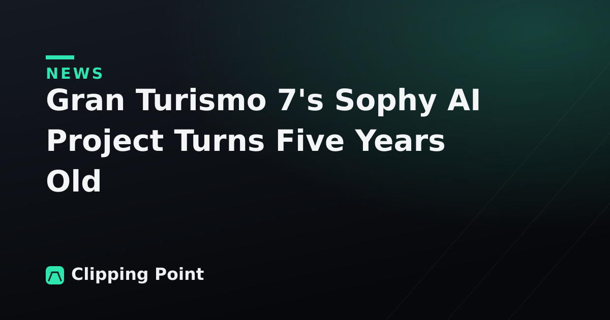 Gran Turismo 7's Sophy AI Project Turns Five Years Old