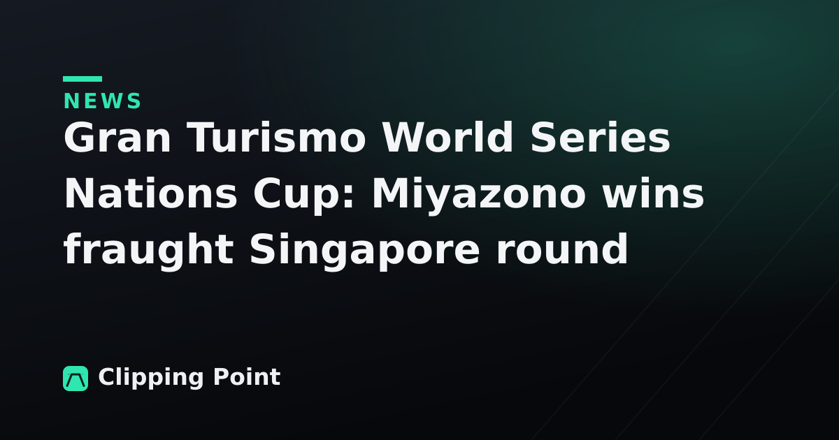 Gran Turismo World Series Nations Cup: Miyazono wins fraught Singapore round