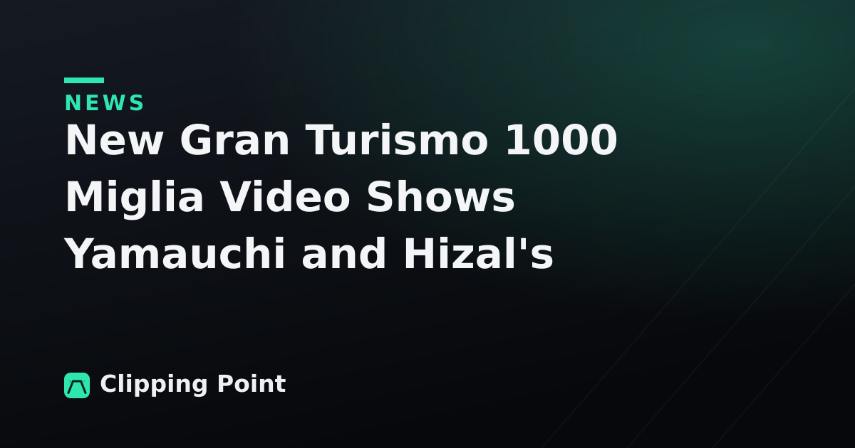New Gran Turismo 1000 Miglia Video Shows Yamauchi and Hizal's Toyota Run
