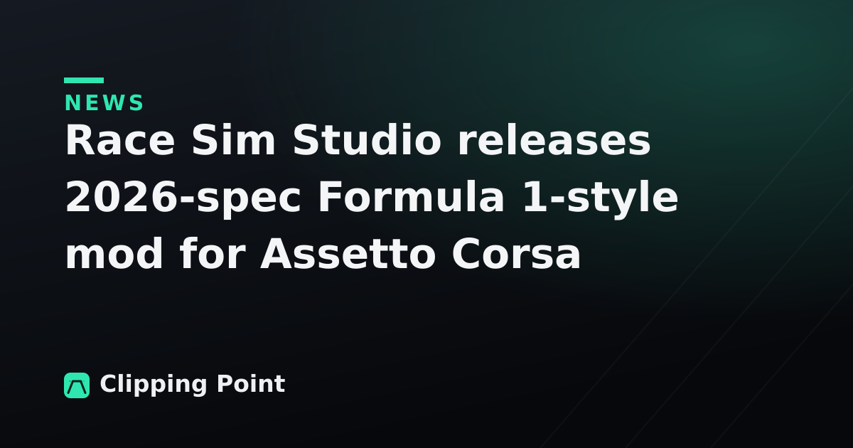 Race Sim Studio releases 2026-spec Formula 1-style mod for Assetto Corsa