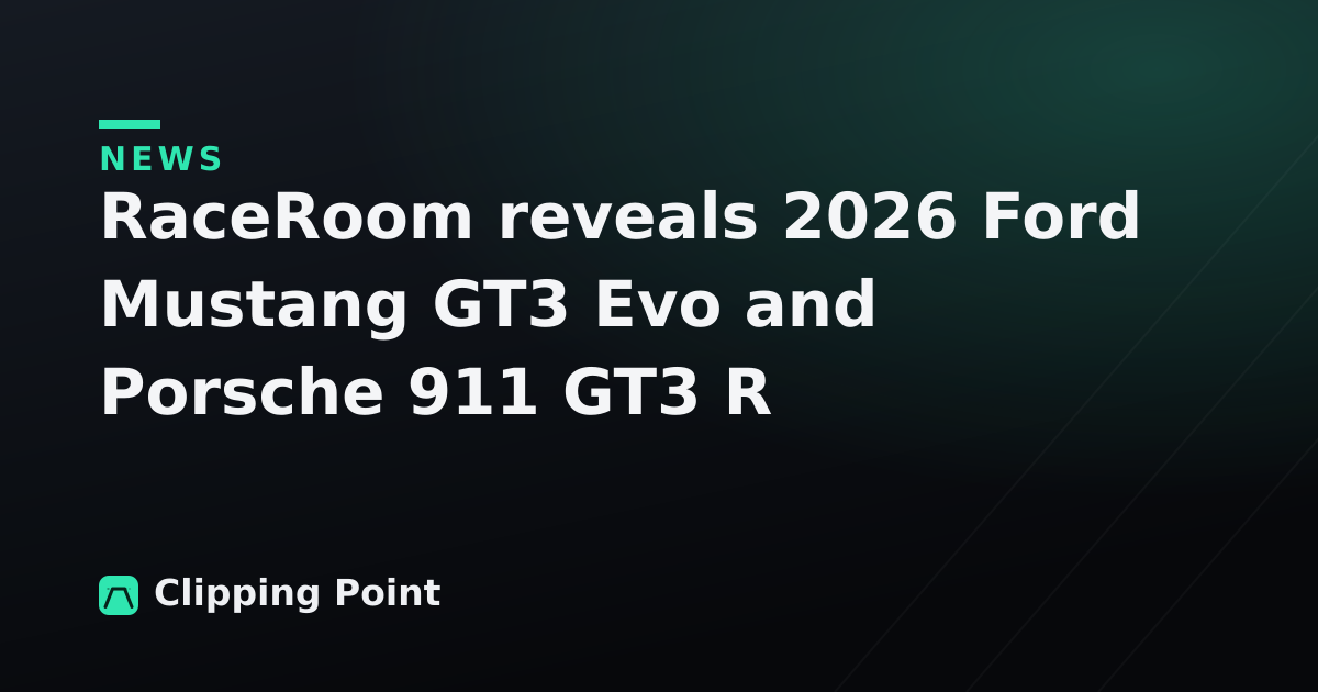 RaceRoom reveals 2026 Ford Mustang GT3 Evo and Porsche 911 GT3 R