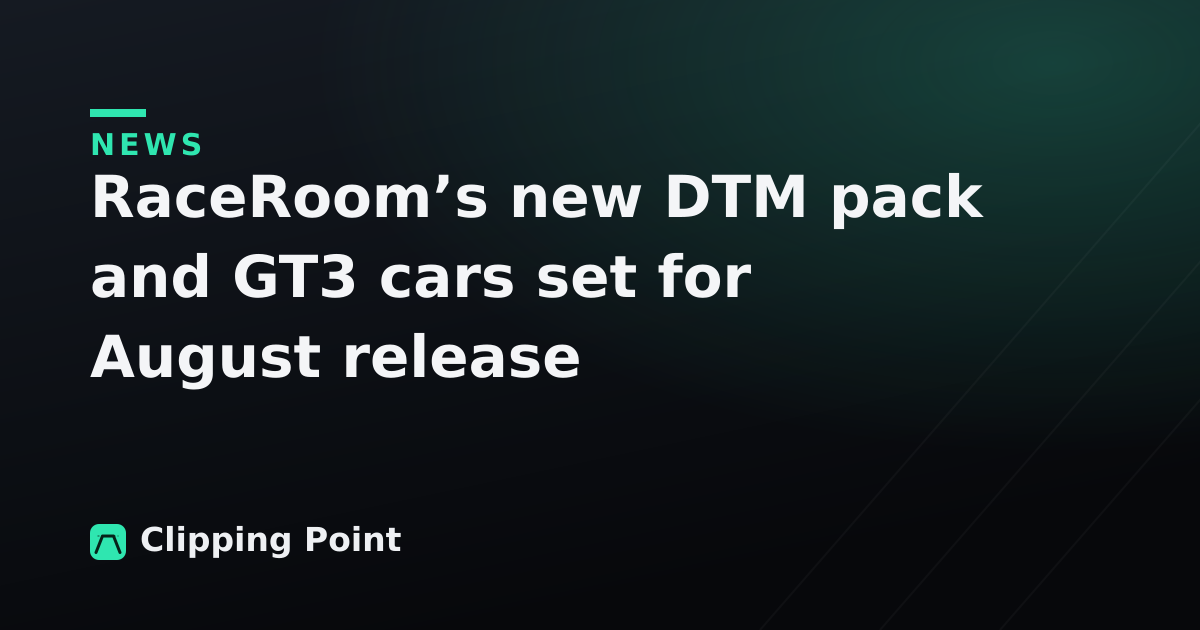 RaceRoom’s new DTM pack and GT3 cars set for August release