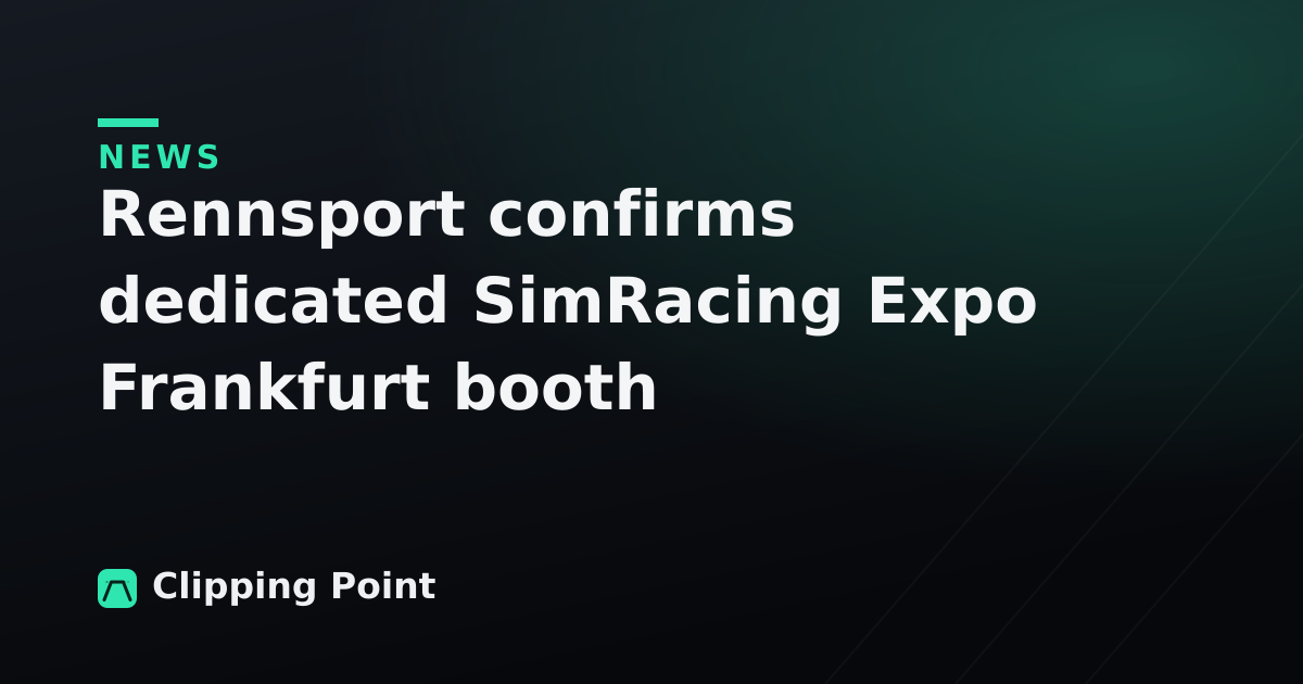 Rennsport confirms dedicated SimRacing Expo Frankfurt booth