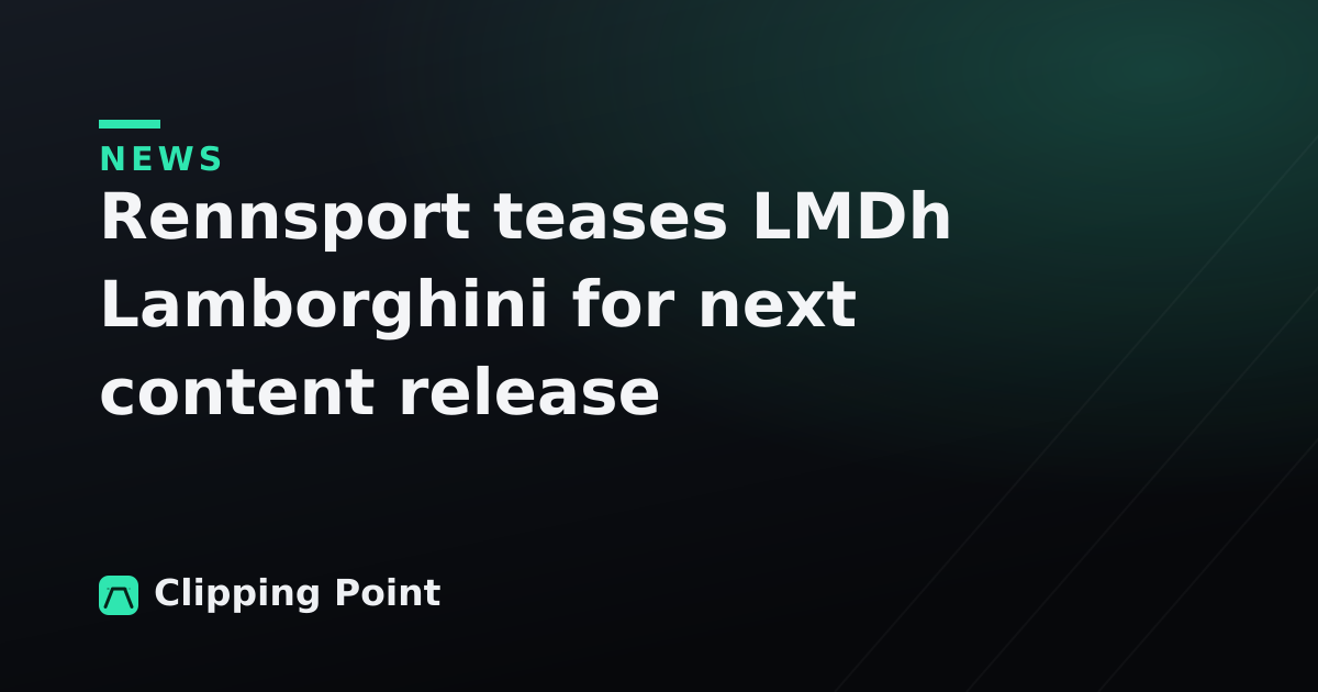 Rennsport teases LMDh Lamborghini for next content release