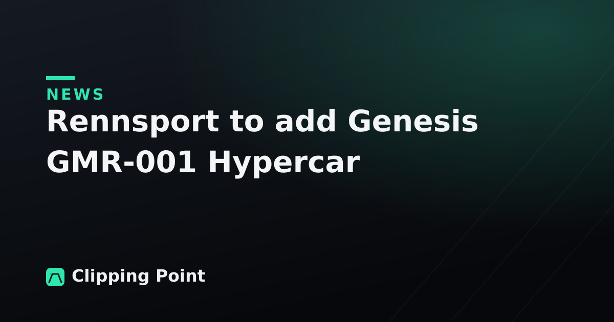 Rennsport to add Genesis GMR-001 Hypercar