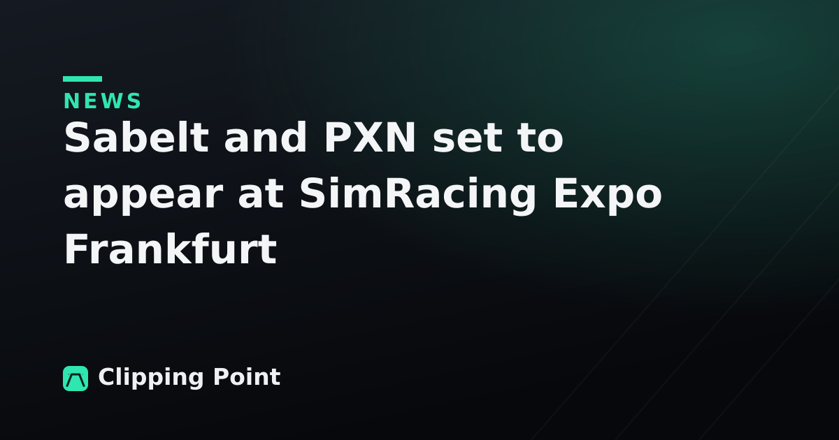 Sabelt and PXN set to appear at SimRacing Expo Frankfurt