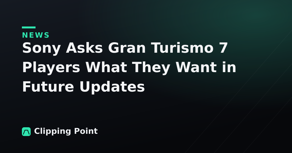 Sony Asks Gran Turismo 7 Players What They Want in Future Updates