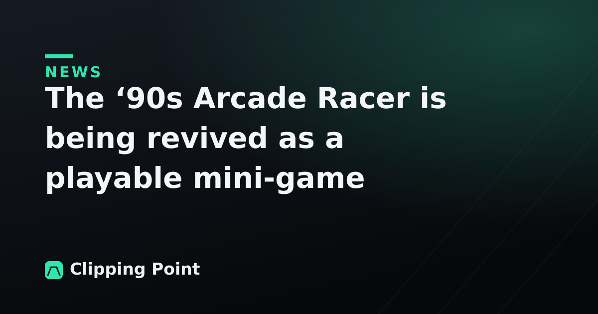 The ‘90s Arcade Racer is being revived as a playable mini-game