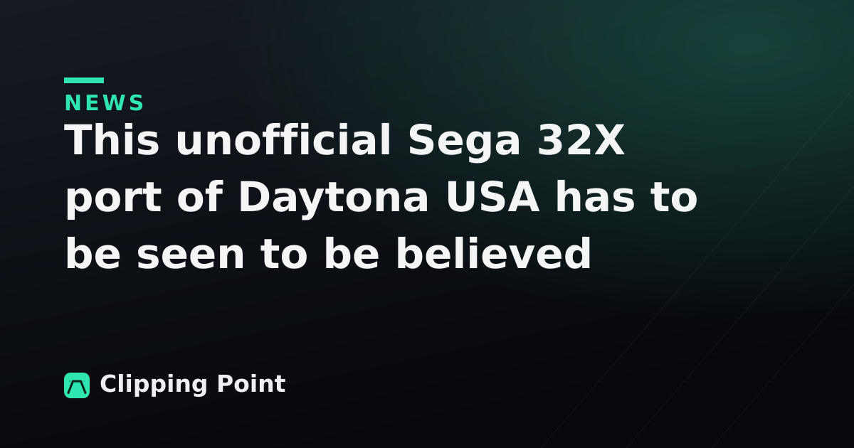This unofficial Sega 32X port of Daytona USA has to be seen to be believed