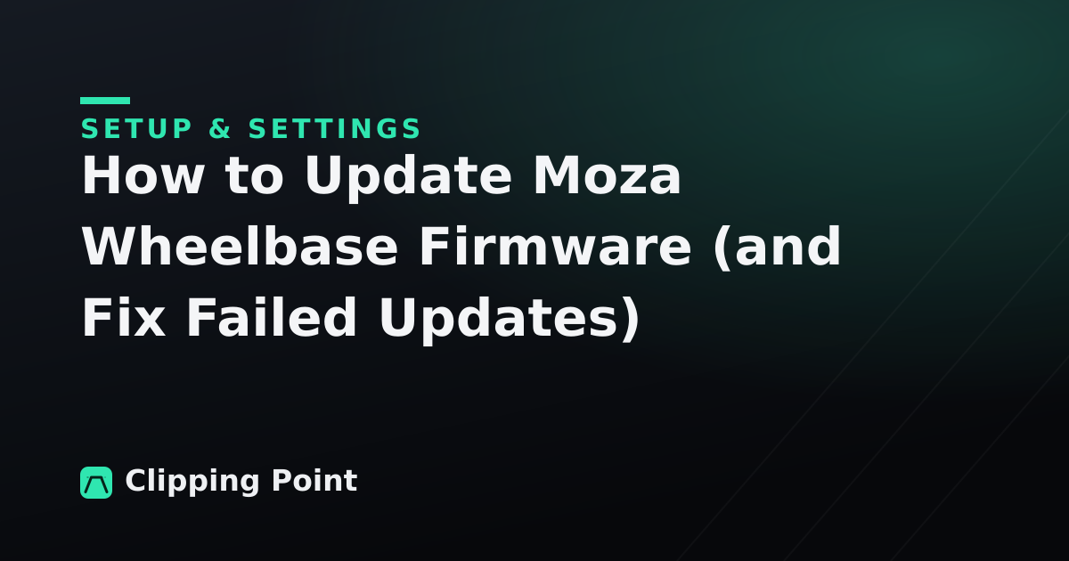 How to Update Moza Wheelbase Firmware (and Fix Failed Updates)